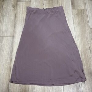 Abercrombie & Fitch Women's Satin Maxi Skirt Lined in Brown Tan Flowy ~ Size XLP